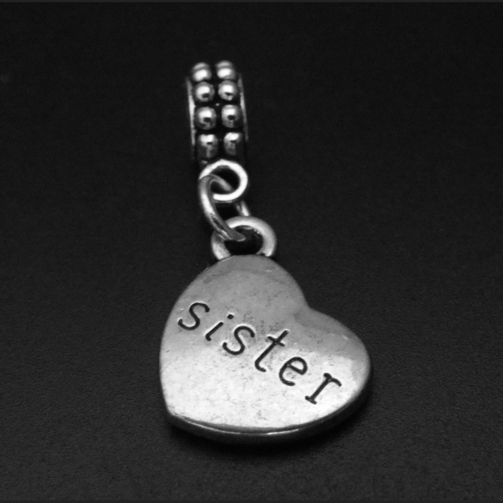 Sister charms bracelets beads fits pandora European bracelets